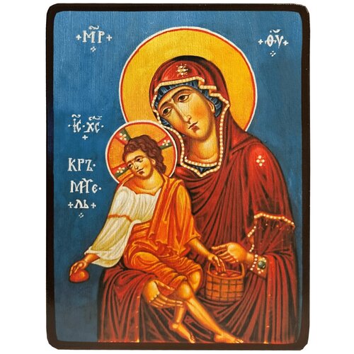Икона Левишка (Сербская) Божией Матери, размер 6 х 9 см