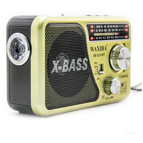 Радиоприемник WAXIBA XB-521URT X-BASS ФонарикАккумулятор 18650 AMFMSWUSBTFMP3 114800₽