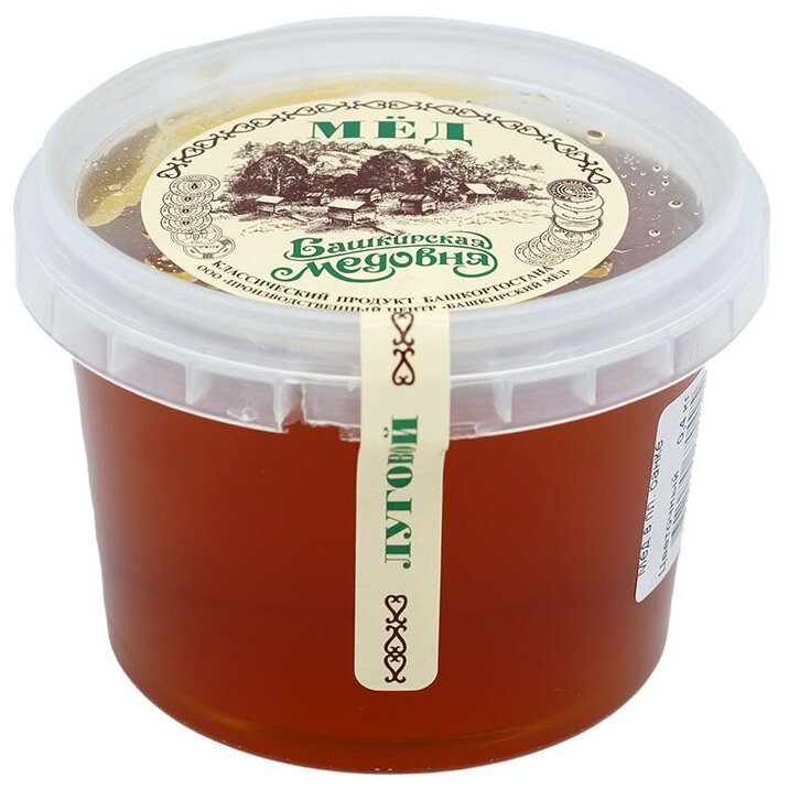Мёд натуральный Башкирский цветочный "Башкирская медовня" 400 гр пластик