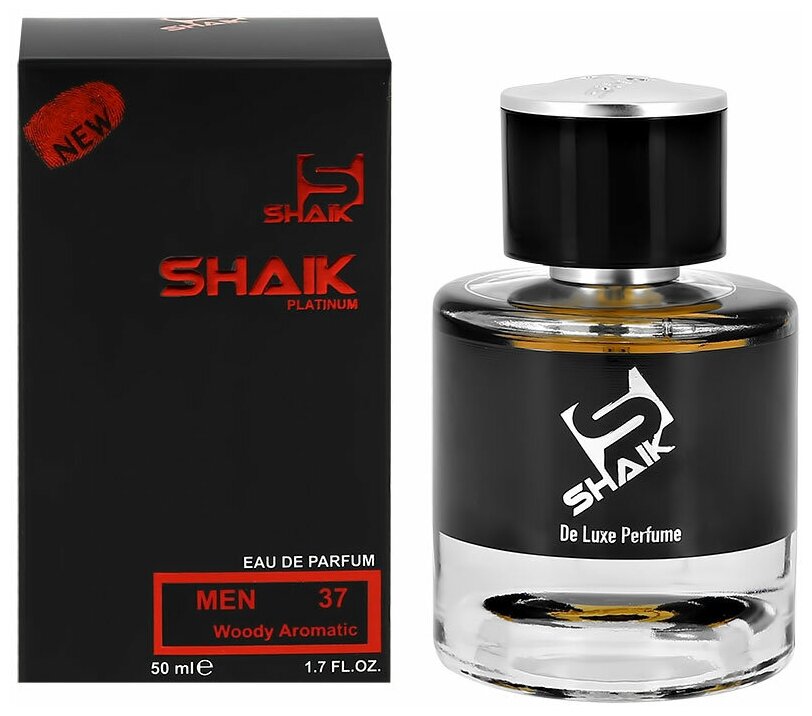 Парфюмерная вода `SHAIK` DE LUXE PERFUME M 37 woody aromatic(муж.) 50 мл