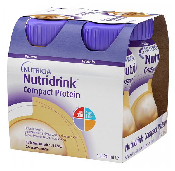 Nutridrink (Nutricia) Compact Protein, готовое к употреблению, 125 мл, 500 г, кофейный, 4 шт.