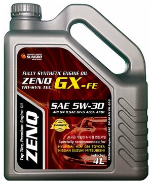 Моторное масло ZENQ GX-FE 5W-30 SN/GF-5 A1/B1 (100% синт) 4л