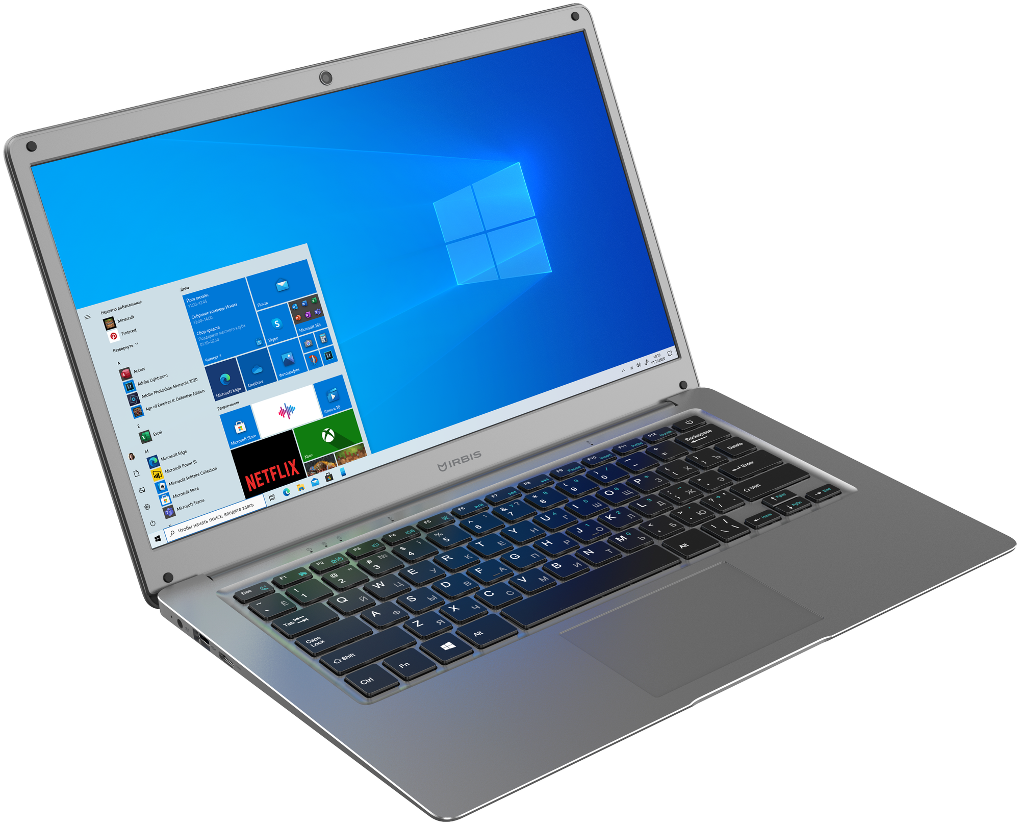 Ноутбук IRBIS NB256 14" 1366x768 IPS, Celeron N3350, 4+64GB, camera, 4500mha, Windows 10