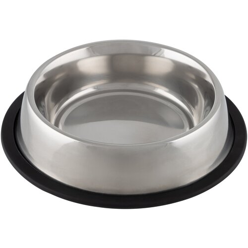 Миска для домашних животных с антискользящим дном, нержавеющая сталь, резина, 21см, 700 мл