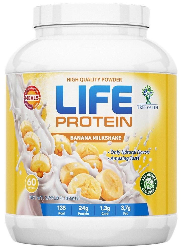 LIFE Protein 1800 gr, 60 порции(й), белый шоколад