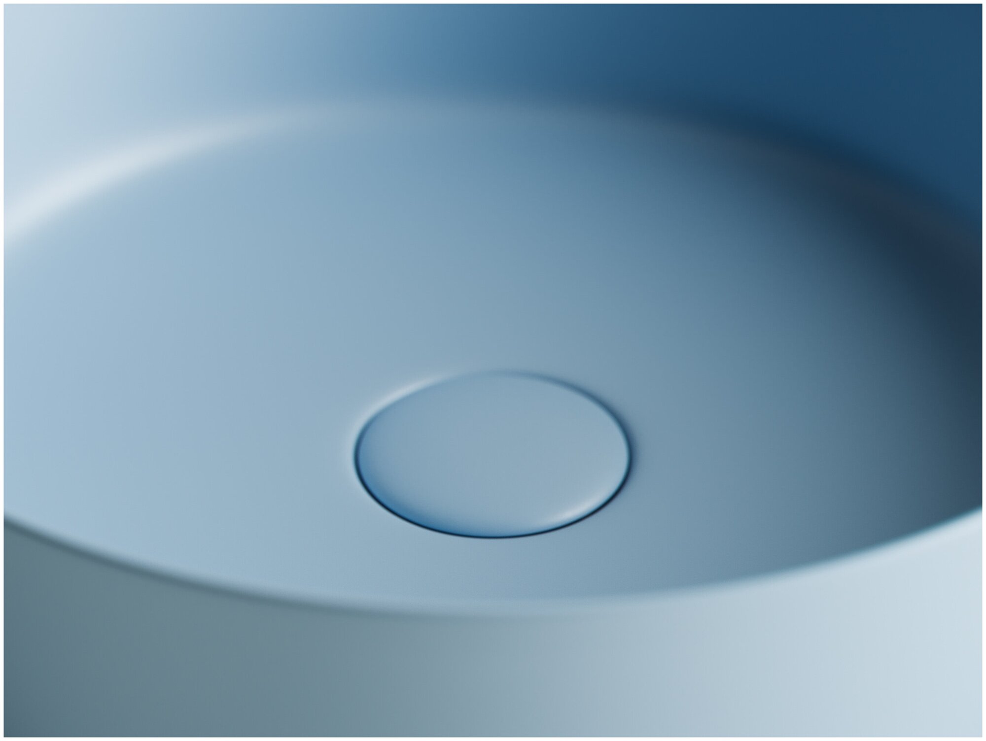 Накладная раковина Ceramica Nova Element CN6022ML 39х39 голубой матовый круглая - фотография № 4
