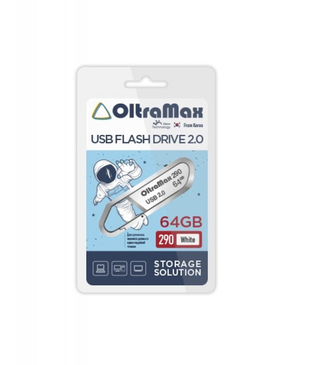 USB накопитель 64 GB Oltramax OM-64GB-290 USB2.0 (белый)