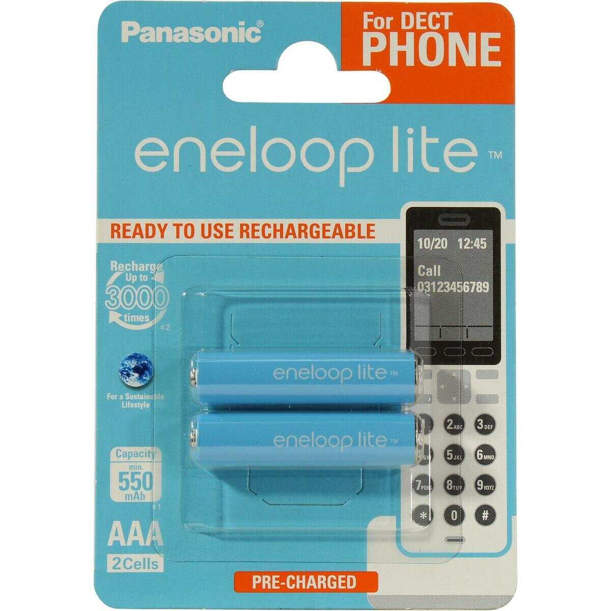 Аккумулятор Panasonic Eneloop Lite AAA 2BP Ni-Mh Dect Series (BK-4LCCE/2DE) - фото №13