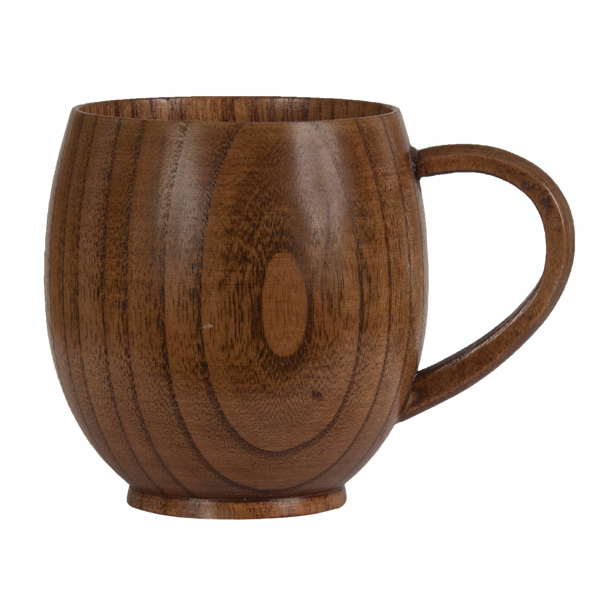 Кружка из натурального дерева / Чашка с ручкой деревянная / Деревянная посуда / Объем 250 мл