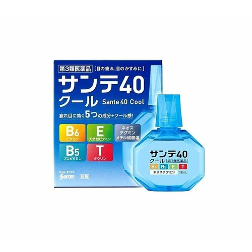Santen Глазные капли возрастные с витаминами Sante 40 Cool, 12 мл