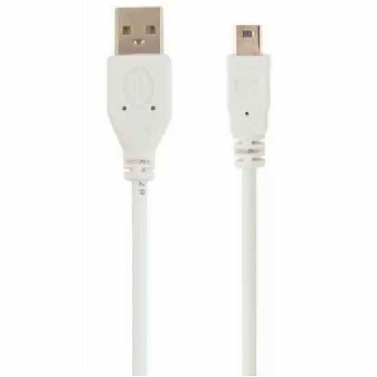 Кабель Cablexpert USB 2.0 AM/MiniUSB, медь, экран, Pro, 0.9м серый, пакет - фото №1