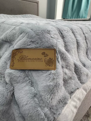 Плед-покрывало Blumarine "Кролик" мягкий на кровать, серый