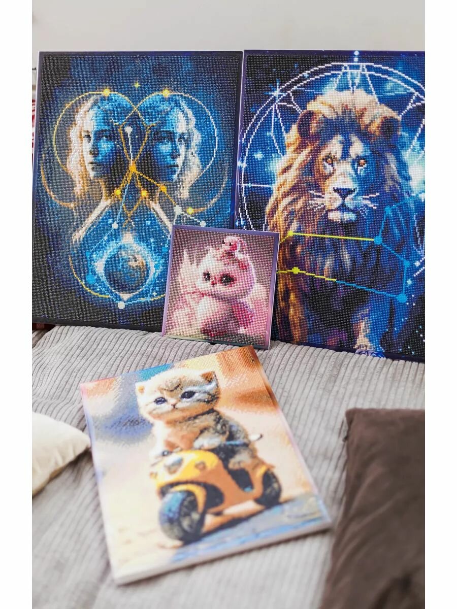 Алмазная мозаика на подрамнике 40х50/Лев — фото 1