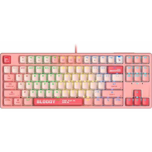 Клавиатура A4Tech Bloody S87 Energy механическая USB for gamer LED (S87 USB ENERGY PINK) розовый