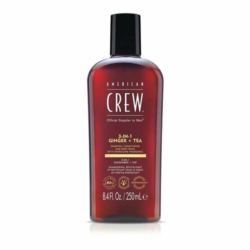 Гель для душа American Crew Hair and Body Care Ginger Tea 3-in-1 Шампунь кондиционер и гель для душа 3 в 1 Имбирь и зеленый чай 250 мл 1290₽
