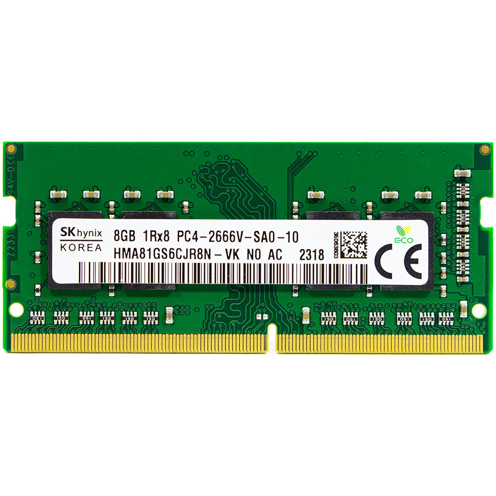Модуль памяти для ноутбука SODIMM DDR4 8GB PC21300 2666МГц Hynix HMA81GS6CJR8N-VK
