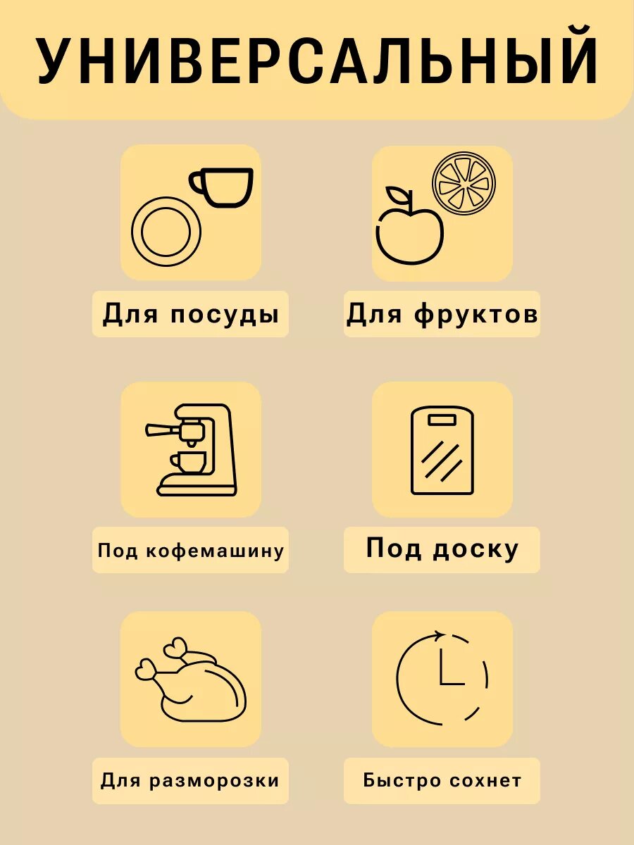 Коврик впитывающий для сушки посуды — фото 1