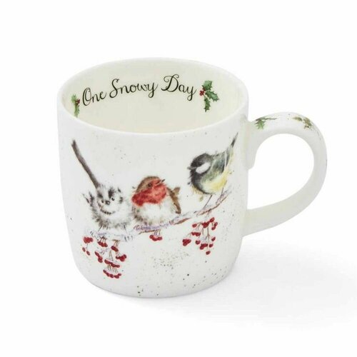 фото Кружка royal worcester, "one snowy day - birds" 310 мл
