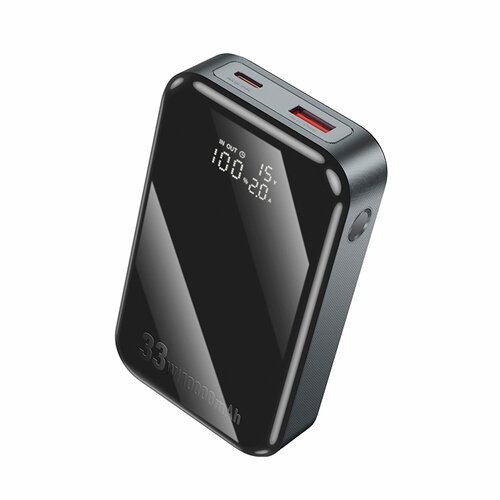 Универсальный Доп Аккумулятор 10000mAh Q30 HOCO 1 USB-A 225W 1 PD 33W с дисплеем серый 286700₽