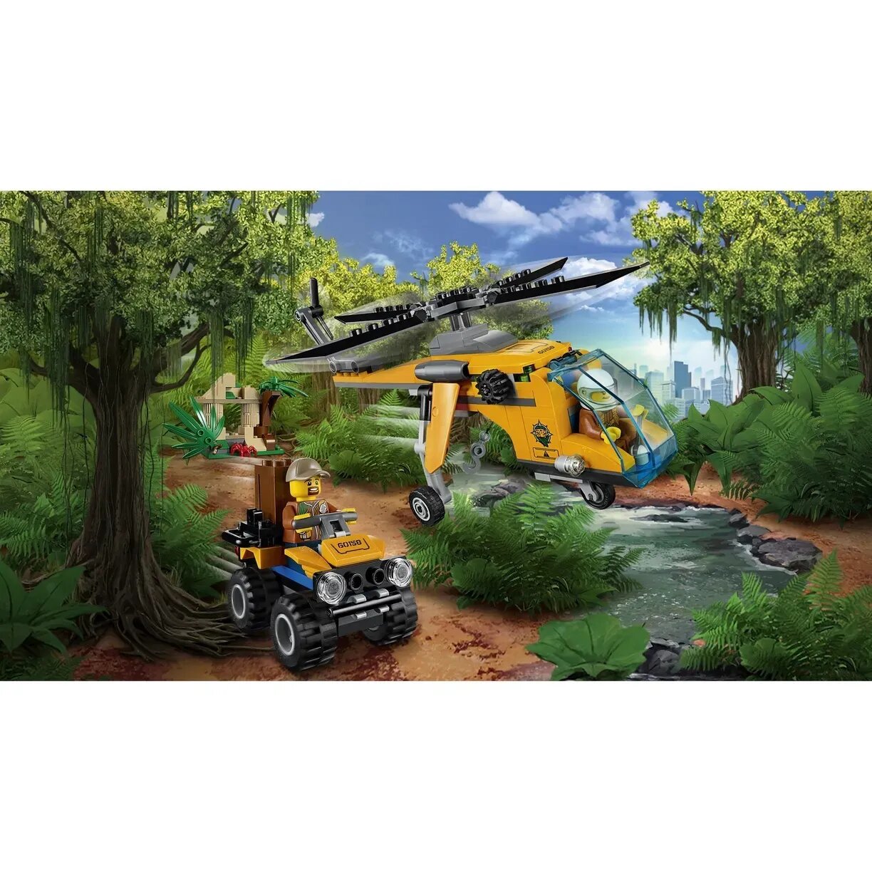LEGO City Jungle Explorer Грузовой вертолёт исследователей джунглей - фото №4