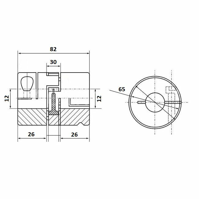 Муфта соединительная LK6-C65-12-12 (BC65-C) ZHLRU — фото 1