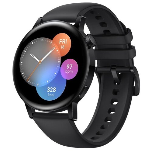 Смарт-часы HUAWEI GT 3 MIL-B19 Black SS Black Fluoroelastomer 1599900₽