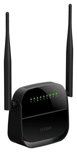 Беспроводной маршрутизатор ADSL D-Link DSL-2750U/R1A 802.11bgn 300Mbps 2.4 ГГц 4xLAN LAN черный