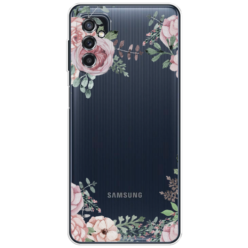 Силиконовый чехол на Samsung Galaxy M52 / Самсунг Галакси M52 Нежные розы акварель, прозрачный