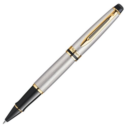 Ручка роллер Waterman Expert 3 (S0951980) Steel GT F черные чернила в подарочной коробке (816020)