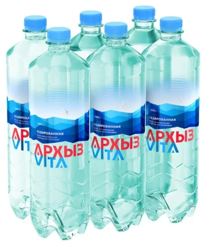 Вода Архыз Vita, минеральная, газированная, 6 шт х 1,5 л - фотография № 4