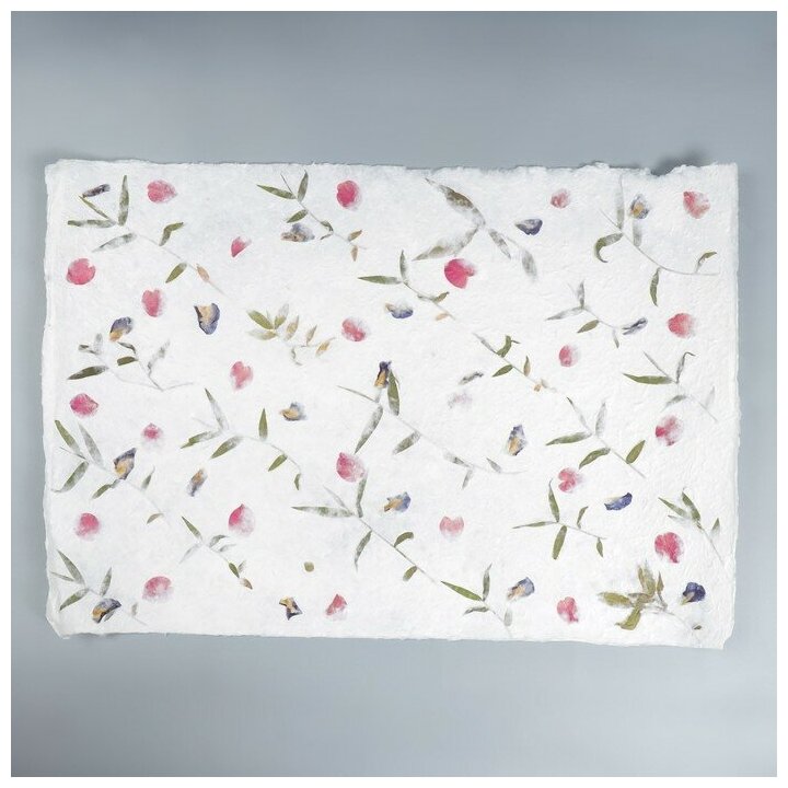 Бумага ручной работы с цветами и травами "Разнотравье" 55х80 см