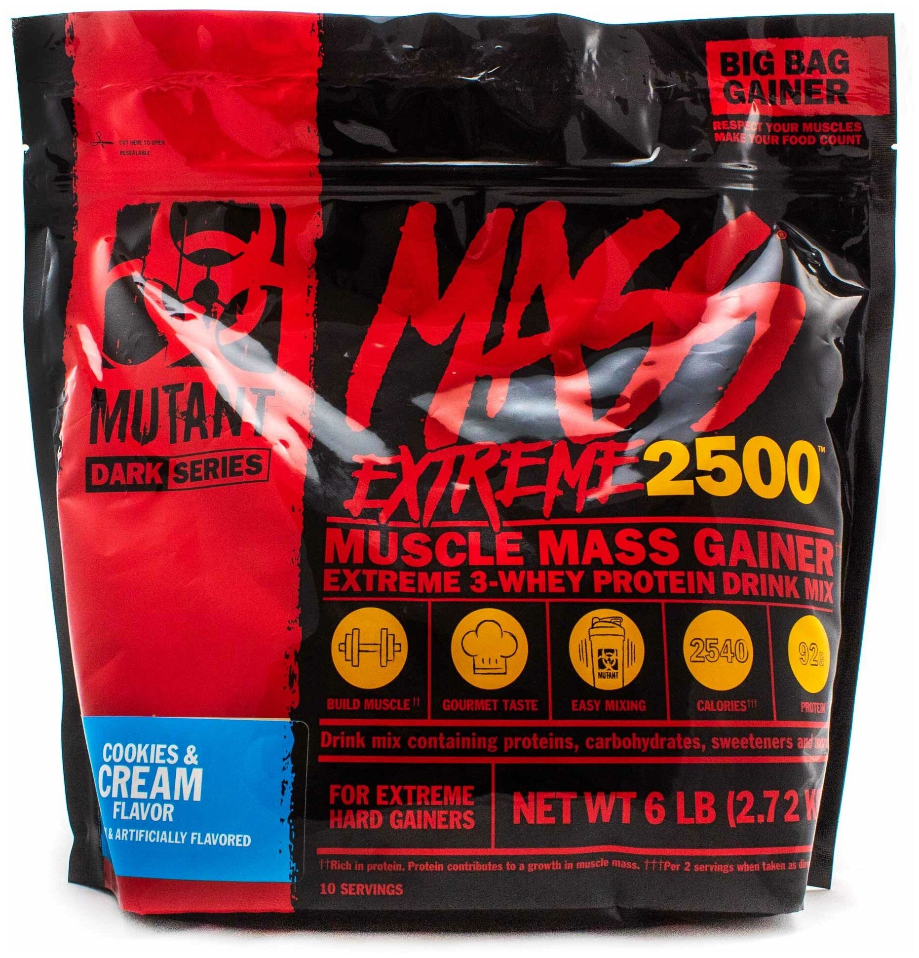 MUTANT XXXtreme Mass 2500 6lb (2,72 ) (Cookies & Cream Flavor)