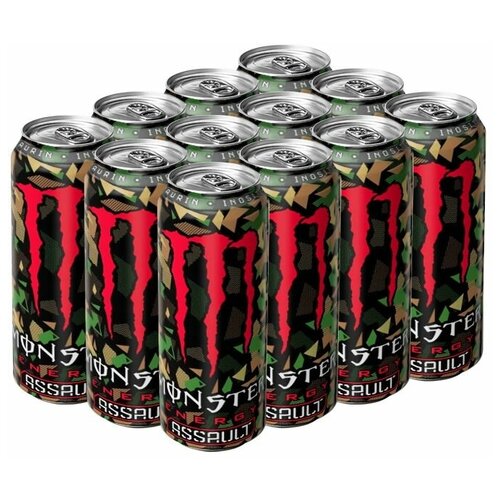 Энергетический напиток Monster Energy Assault со вкусом колы (Польша), 500 мл (12 шт)