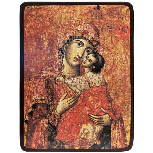 Икона Кардиотисса Божией Матери (копия XVIII века), размер 8,5 х 12,5 см икона божией матери кардиотисса сердечная печать на доске 8 10 см