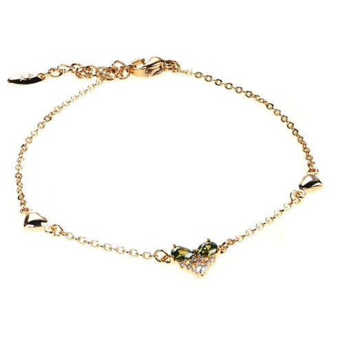 Браслет-цепочка XUPING JEWELRY, фианит, размер 20 см, размер M, золотистый браслет на руку женский с жемчугом бижутерия xuping