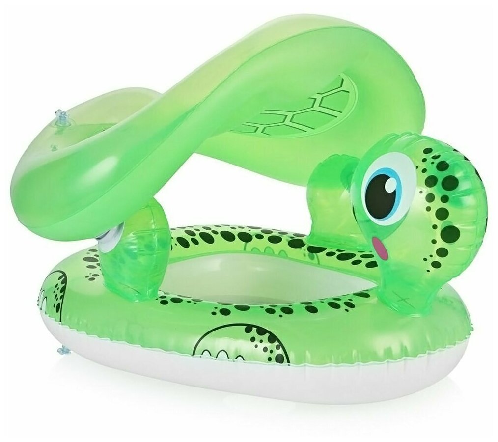 Круг надувной Bestway Floating Turtle Baby Care Seat 34094 BW, зеленый / белый - фотография № 3