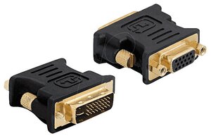 Переходник адаптер GSMIN A79G DVI-I 24+5 Pin (M) - VGA (F) (Черный)