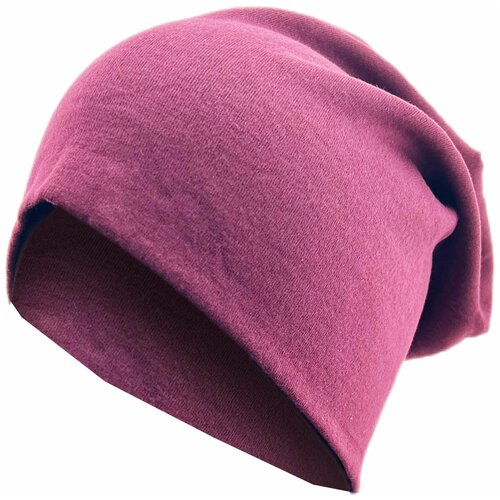 фото Шапка тонкая двуслойная skully beanie cotton burgundy