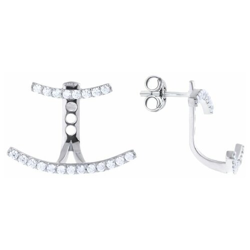 MIE Серебряные серьги с фианитами