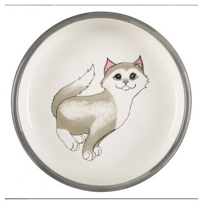 Trixie Миска для кошек 0,3лф 15см серый 24784 0,351 кг 25495