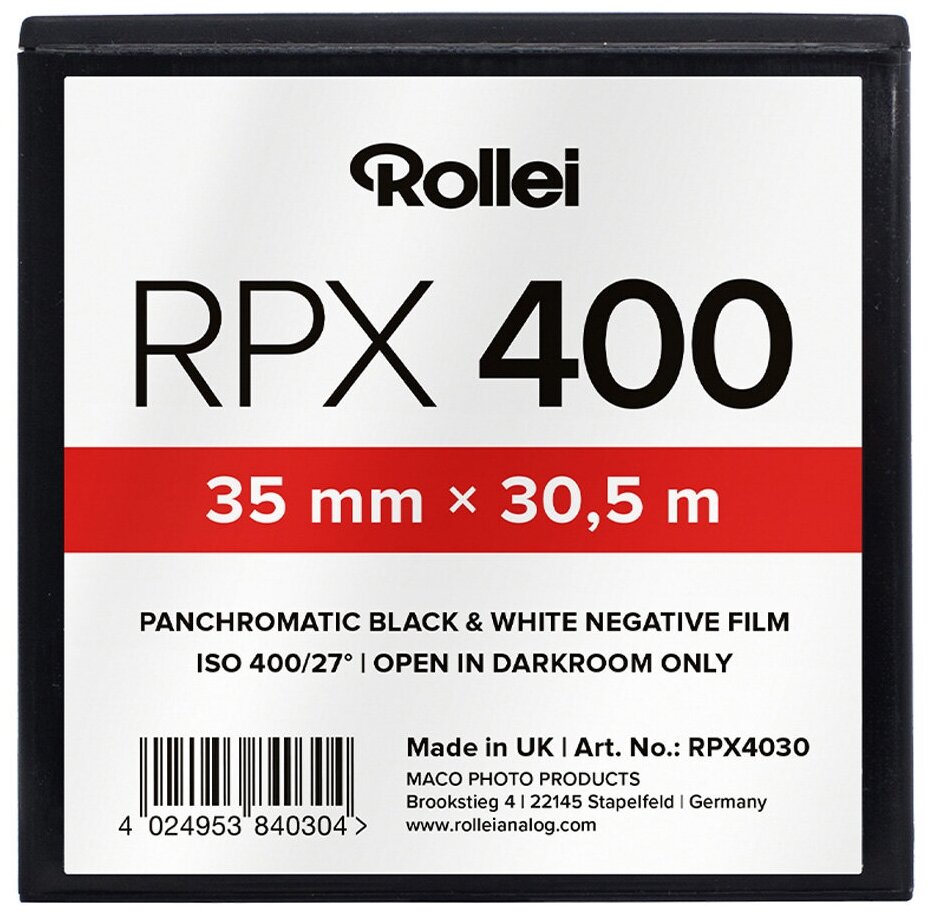 Фотопленка Rollei RPX 400 35 мм 30,5 м