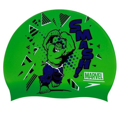 Шапочка для плавания Speedo Marvel Hulk Junior Slogan Print, green/violet
