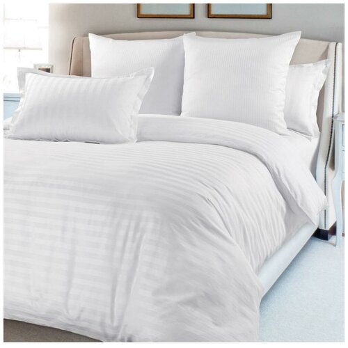 Комплект постельного белья страйп-сатин ЕВРО-1