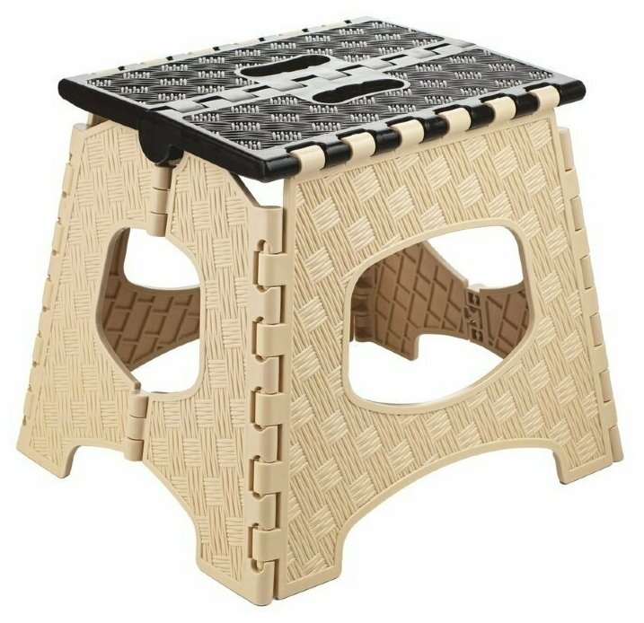 фото Складной - раскладной пластиковый табурет плетенка Мультистул Elfplast, стул, стульчик, табурет складной