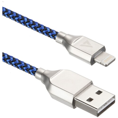 USB кабель ACD, 1 м, ACD-U927-P5L, синий, черный usb кабель acd titan lightning usb a нейлон 1м сине черный acd u927 p5l