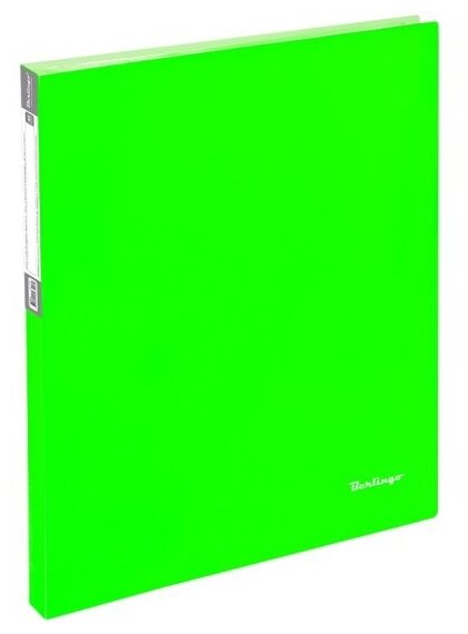 Папка Berlingo Neon А4 с 40 вкладышами, 21 мм, 700 мкм, неоновая зеленая