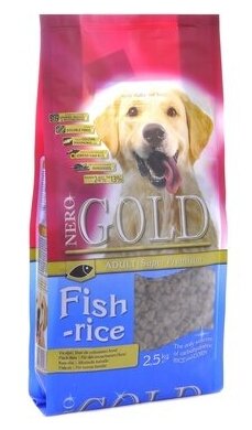 NERO GOLD super premium Для Взрослых собак: Рыбный коктейль, рис и овощи (Fish Rice 2413) | Adult Fish and Rice 2413, 12 кг