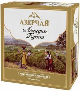 Чай в пакетиках черный Азерчай Астара Букет, 100 шт