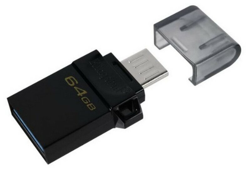 Флеш-память Kingston microDuo 3.0 G2, 64Gb, USB 3.2 G1, mUSB, DTDUO3G2/64GB