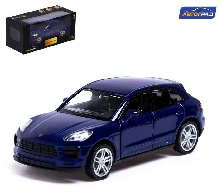 Машина металлическая ТероПром 7152972 PORSCHE MACAN S, 1:32, открываются двери, инерция, цвет синий